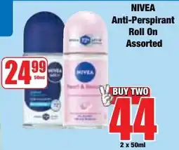 Boxer Superstores Nivea Anti-Perspirant Roll On Assorted offer