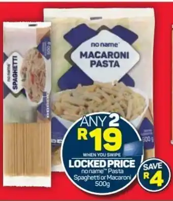 Pick n Pay no name Pasta Spaghetti Macaroni 500g offer