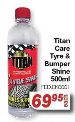 AutoZone Titan Care Tyre & Bumper Shine offer