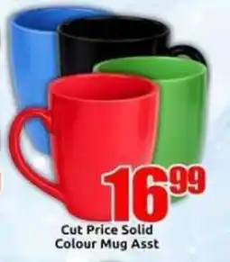 Three Star Cash and Carry Cut Price Solid Colour Mug Assorted offer
