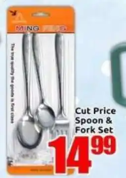 Three Star Cash and Carry MING MING Cut Price Spoon & Fork Set offer
