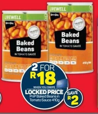 Pick n Pay PnP Baked Beans in Tomato Sauce 410g offer