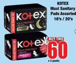Boxer Superstores Kotex Maxi Sanitary Pads Assorted offer