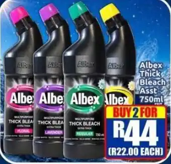 Three Star Cash and Carry Albex Thick Bleach Assorted offer