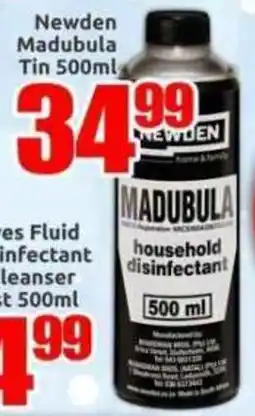 Three Star Cash and Carry Newden Madubula household disinfectant offer