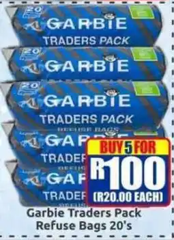 Three Star Cash and Carry Garbie Traders Pack Refuse Bags 20's offer
