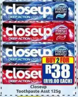 Three Star Cash and Carry Closeup Toothpaste Asst offer