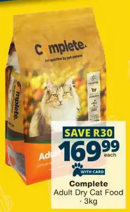 Checkers Complete Adult Dry Cat Food offer