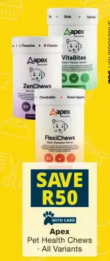 Checkers Apex Pet Health Chews offer