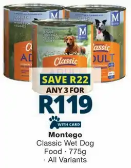 Checkers Montego Classic Wet Dog Food offer