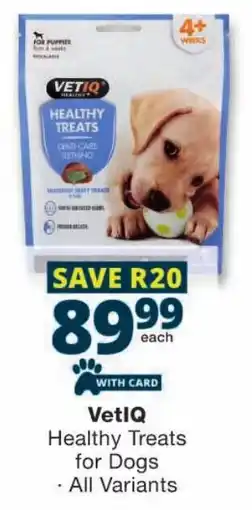 Checkers VetIQ Healthy Treats for Dogs offer