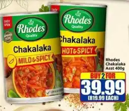 Three Star Cash and Carry Rhodes Chakalaka Assorted offer