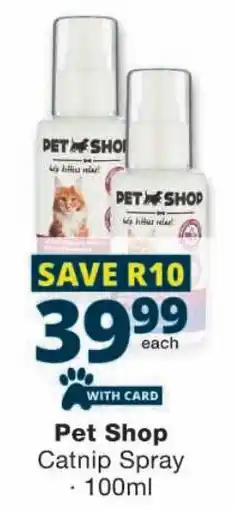Checkers Pet Shop Catnip Spray offer