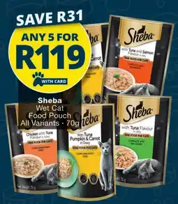 Checkers Sheba Wet Cat Food Pouch offer