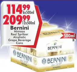 Prestons Bernini Mimosa Real Spritzer Alcoholic Grape Beverage Cans offer