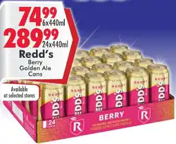 Prestons Redd's Berry Golden Ale Cans offer