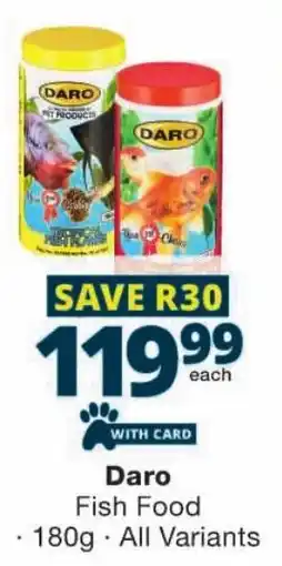 Checkers Daro Fish Food offer