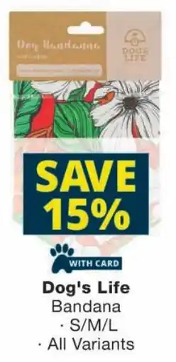 Checkers Dog's Life Bandana offer
