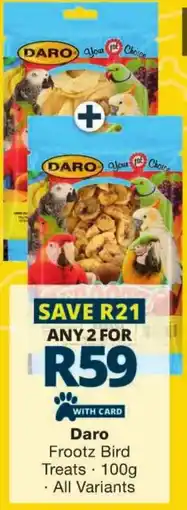 Checkers Daro Frootz Bird Treats offer
