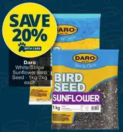 Checkers Daro White/ Stripe Sunflower Bird Seed offer