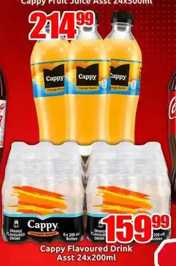 Three Star Cash and Carry Cappy Flavoured Drink Assorted offer