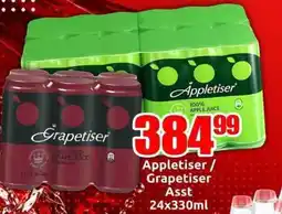 Three Star Cash and Carry Appletiser / Grapetiser Assorted offer