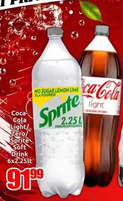 Three Star Cash and Carry Coca-Cola Light/Zero/Sprite Soft Drink offer