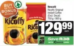 Spar Savemor Nescafé Ricoffy Original Instant Coffee offer