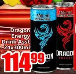 Three Star Cash and Carry Dragon Energy Drink Assorted offer