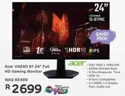 Computer Mania Acer VG240 X1 24" Full HD Gaming Monitor offer