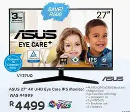 Computer Mania ASUS 27" 4K UHD Eye Care IPS Monitor offer