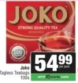 Spar Savemor Joko Tagless Teabags offer