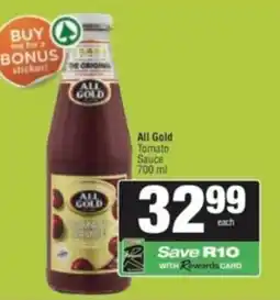 Spar Savemor All Gold Tomato Sauce offer