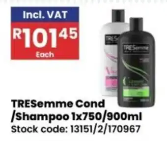 Africa Cash and Carry TRESemmé Cond/Shampoo offer