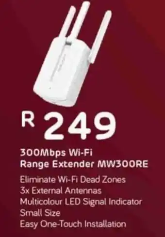 Computer Mania 300Mbps Wi-Fi Range Extender MW300RE offer