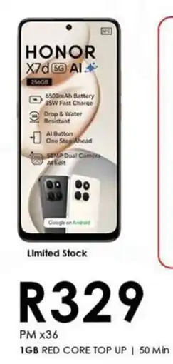 Chatz Connect HONOR X7d 5G AI offer