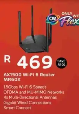 Computer Mania AX1500 Wi-Fi 6 Router MR60X offer