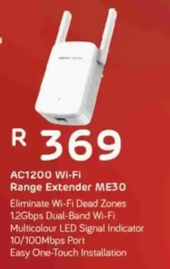 Computer Mania AC1200 Wi-Fi Range Extender ME30 offer