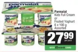Spar Savemor Parmalat Kids Full Cream or Fruited Yoghurt Assorted offer