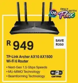 Computer Mania TP-Link Archer AX10 AX1500 Wi-Fi 6 Router offer