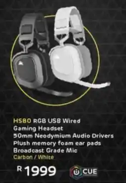 Computer Mania Corsair HS80 RGB USB Wired Gaming Headset offer