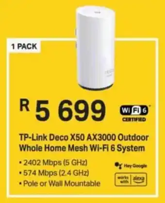 Computer Mania TP-Link Deco X50 AX3000 Outdoor Whole Home Mesh Wi-Fi 6 System offer