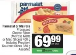 Spar Savemor Parmalat or Melrose Processed Cheese Slices Assorted offer