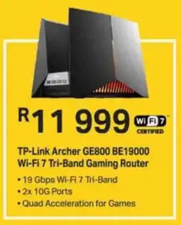 Computer Mania TP-Link Archer GE800 BE19000 Wi-Fi 7 Tri-Band Gaming Router offer