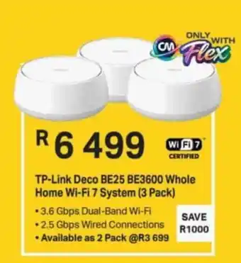 Computer Mania TP-Link Deco BE25 BE3600 Whole Home Wi-Fi 7 System offer