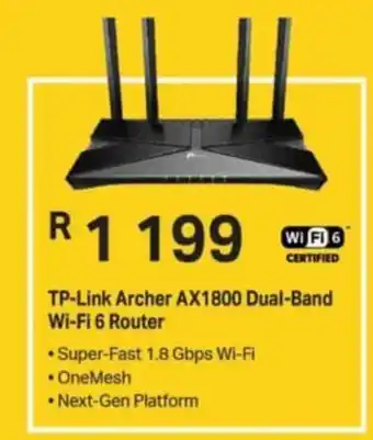 Computer Mania TP-Link Archer AX1800 Dual-Band Wi-Fi 6 Router offer