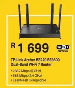 Computer Mania TP-Link Archer BE220 BE3600 Dual-Band Wi-Fi 7 Router offer