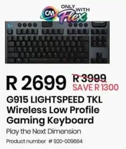 Computer Mania G915 LIGHTSPEED TKL Wireless Low Profile Gaming Keyboard offer