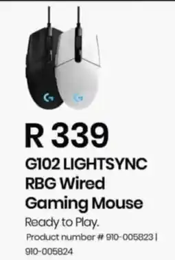 Computer Mania G102 LIGHTSYNC RGB Wired Gaming Mouse offer