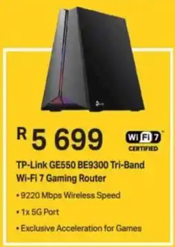 Computer Mania TP-Link GE550 BE9300 Tri-Band Wi-Fi 7 Gaming Router offer